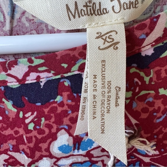 NWT Matilda Jane Lovely Menagerie Patchwork Boho Floral Tunic Long Sleeve Dress - Picture 15 of 15